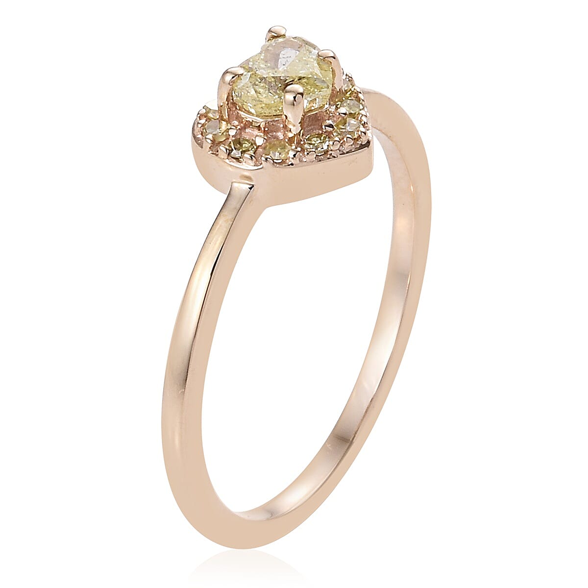 Diamond 9K Y Gold Ring  0.500  Ct.