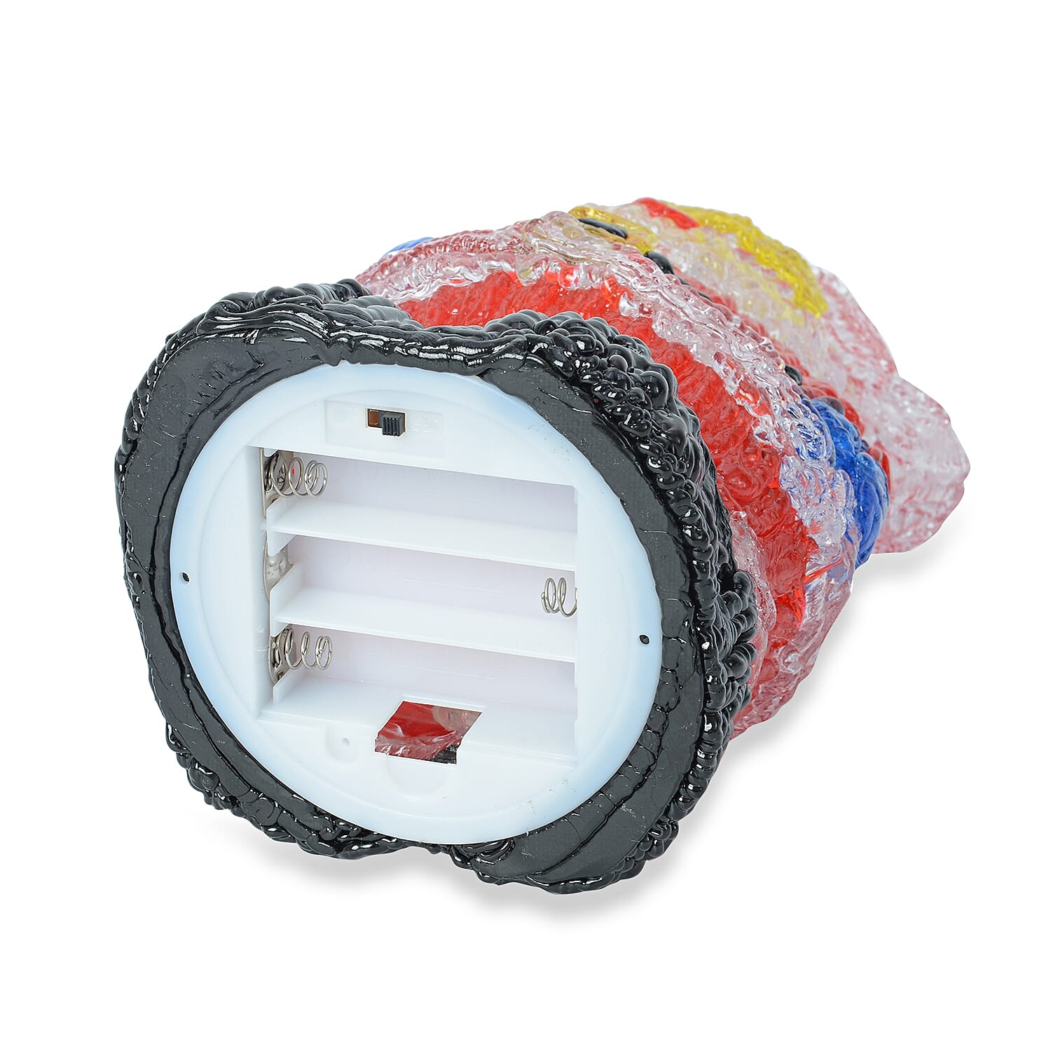 Santa Decorative Lamp with Multicolour Light (Size 20x10 Cm) (3xAA Battery not Included) - Red and Black