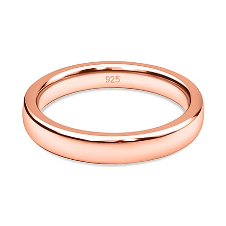 18K Vermeil Rose Gold Plated Sterling Silver Band Ring