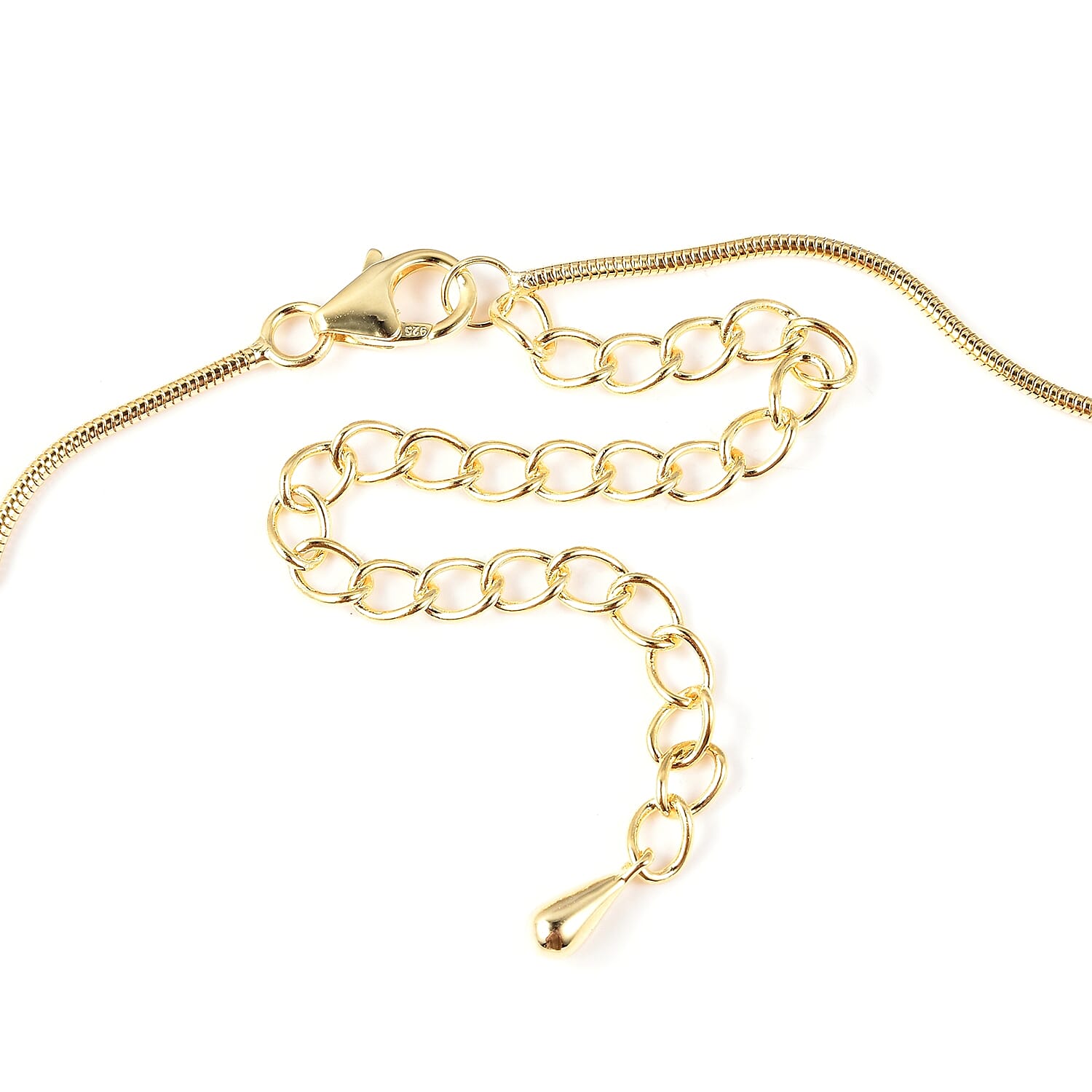 LucyQ Yellow Gold Overlay Sterling Silver Necklace (Size 16 with 4 inch Extender), Silver wt 11.68 Gms