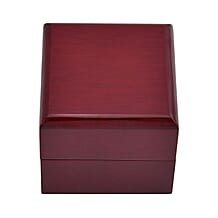 Velvet Lining Wooden Ring Box - (Size 6x6x5 cm)
