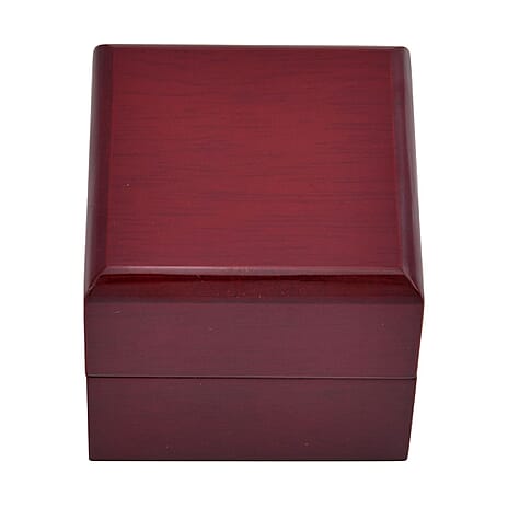 Velvet Lining Wooden Ring Box - (Size 6x6x5 cm)