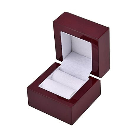 Velvet Lining Wooden Ring Box - (Size 6x6x5 cm)