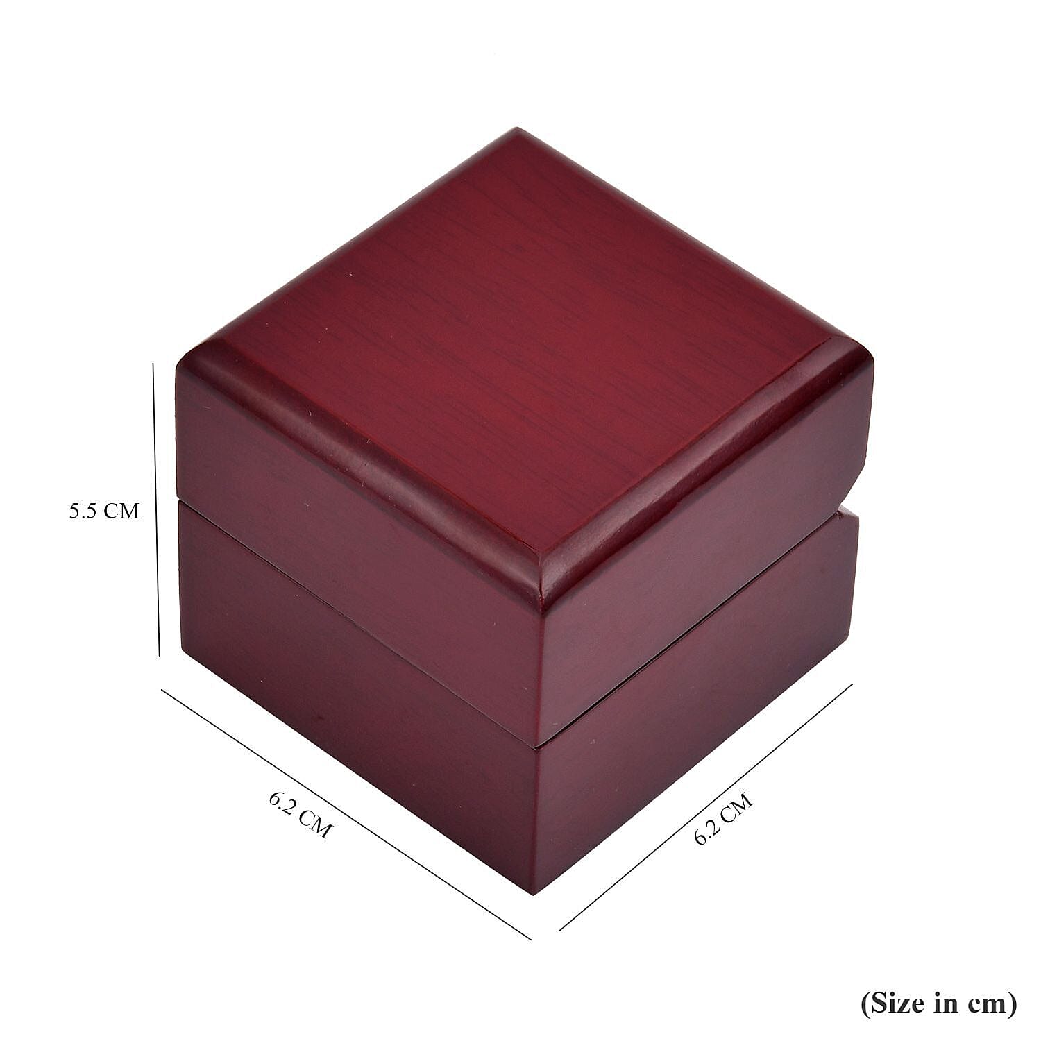 Velvet Lining Wooden Ring Box - (Size 6x6x5 cm) Velvet Lining Wooden Ring Box - (Size 6x6x5 cm)