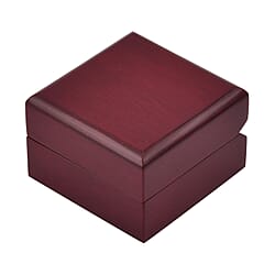 Velvet Lining Wooden Ring Box - (Size 6x6x5 cm)