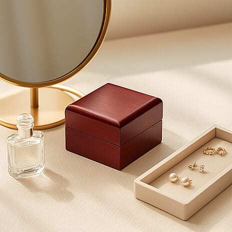 Jewellery Gifting - Wooden Earring Box with Velvet - (Size - 6x6x4 cm)