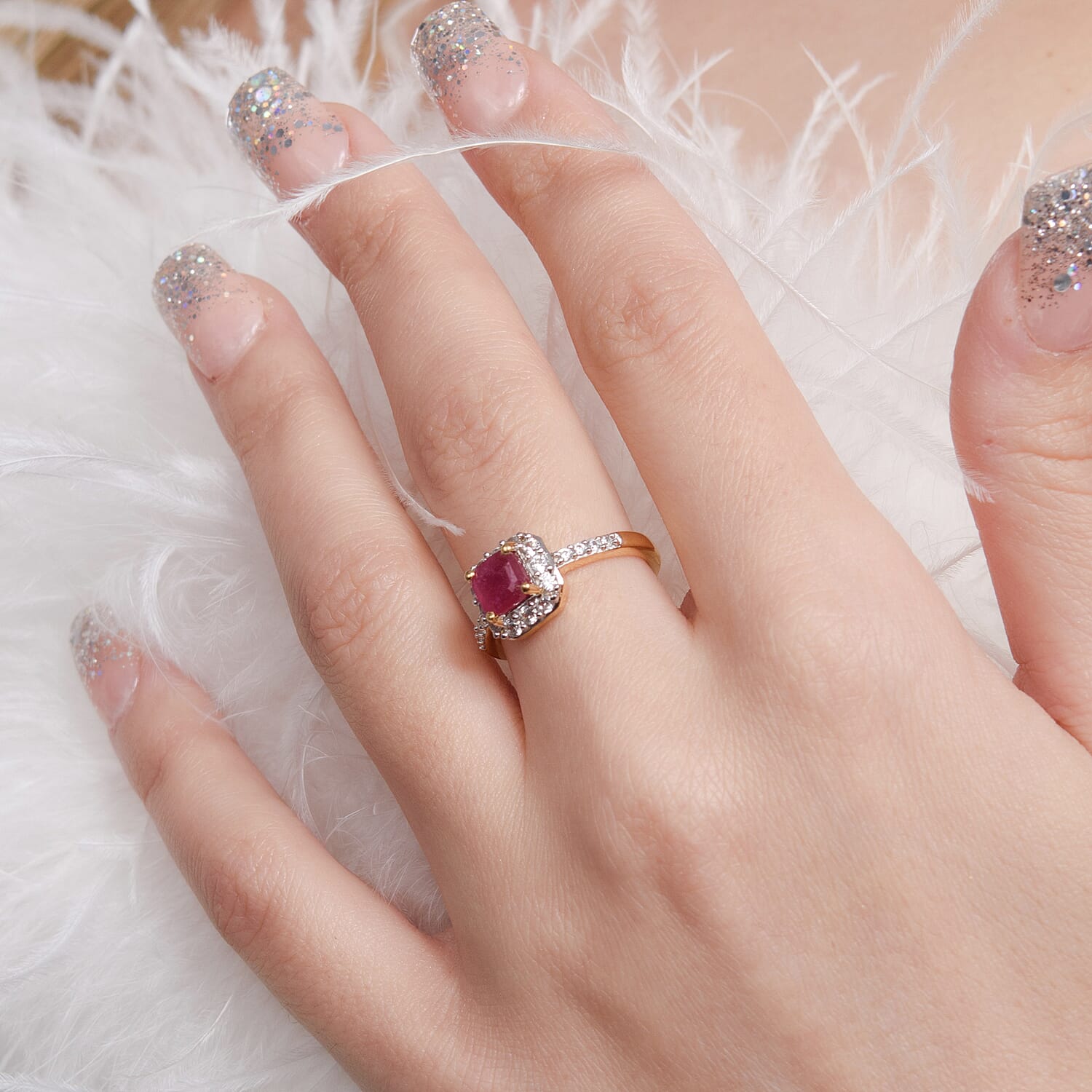 Ruby and deals zircon ring