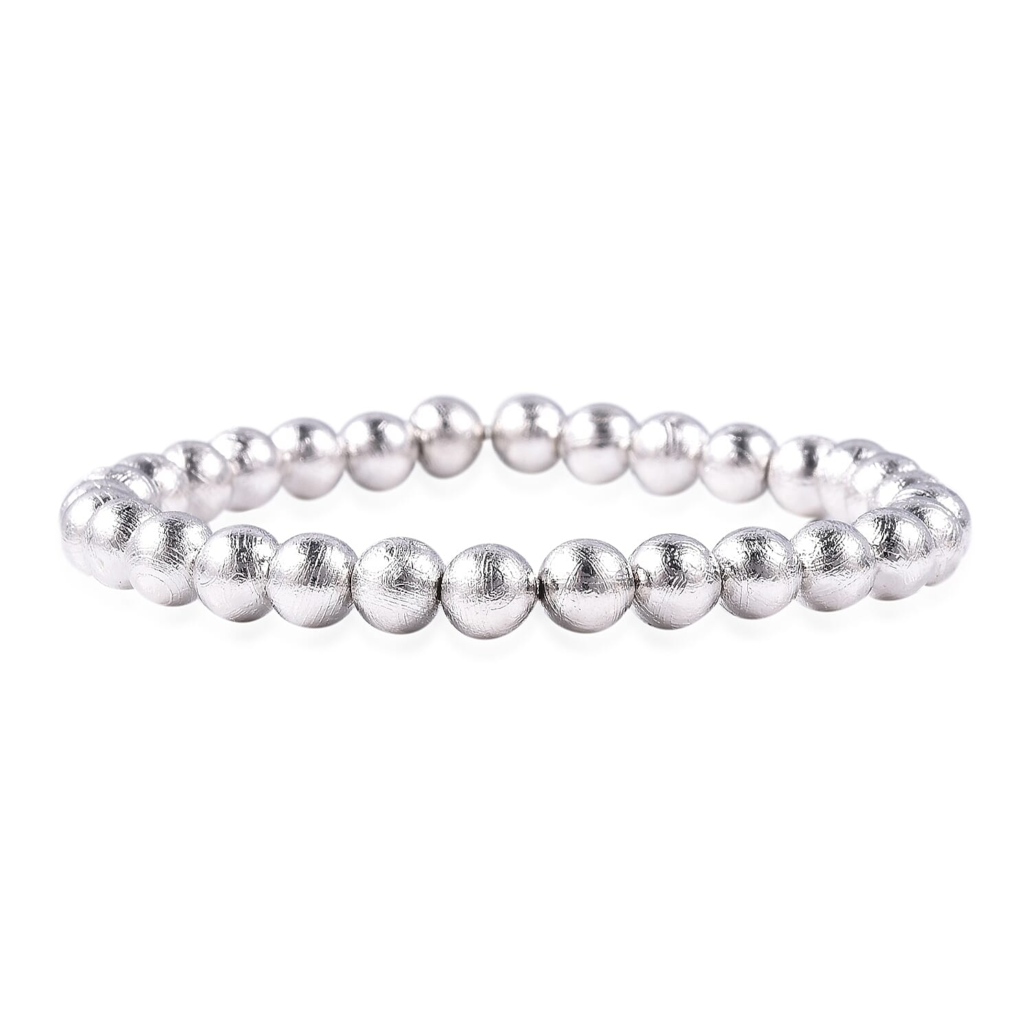 Tucson Special - Meteorite (Rnd) Beads Bracelet (Size 6.5 to 9) 136.51 Ct.