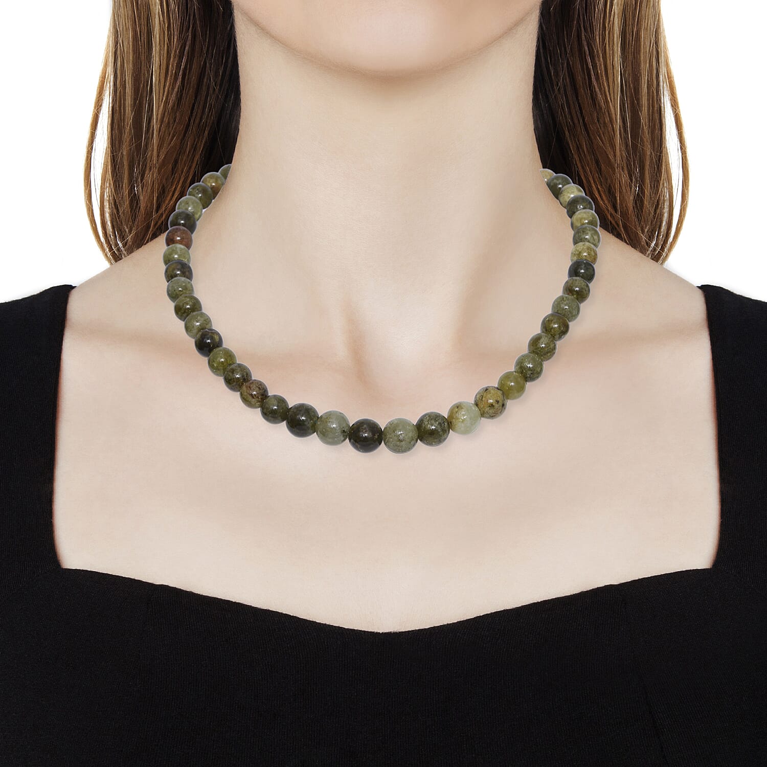 Extremely Rare AAA Mali Garnet (Rnd 10mm) Natural Beads Necklace (Size 18) in Rhodium Overlay Sterling Silver with Magnetic Lock 325.00 Ct.