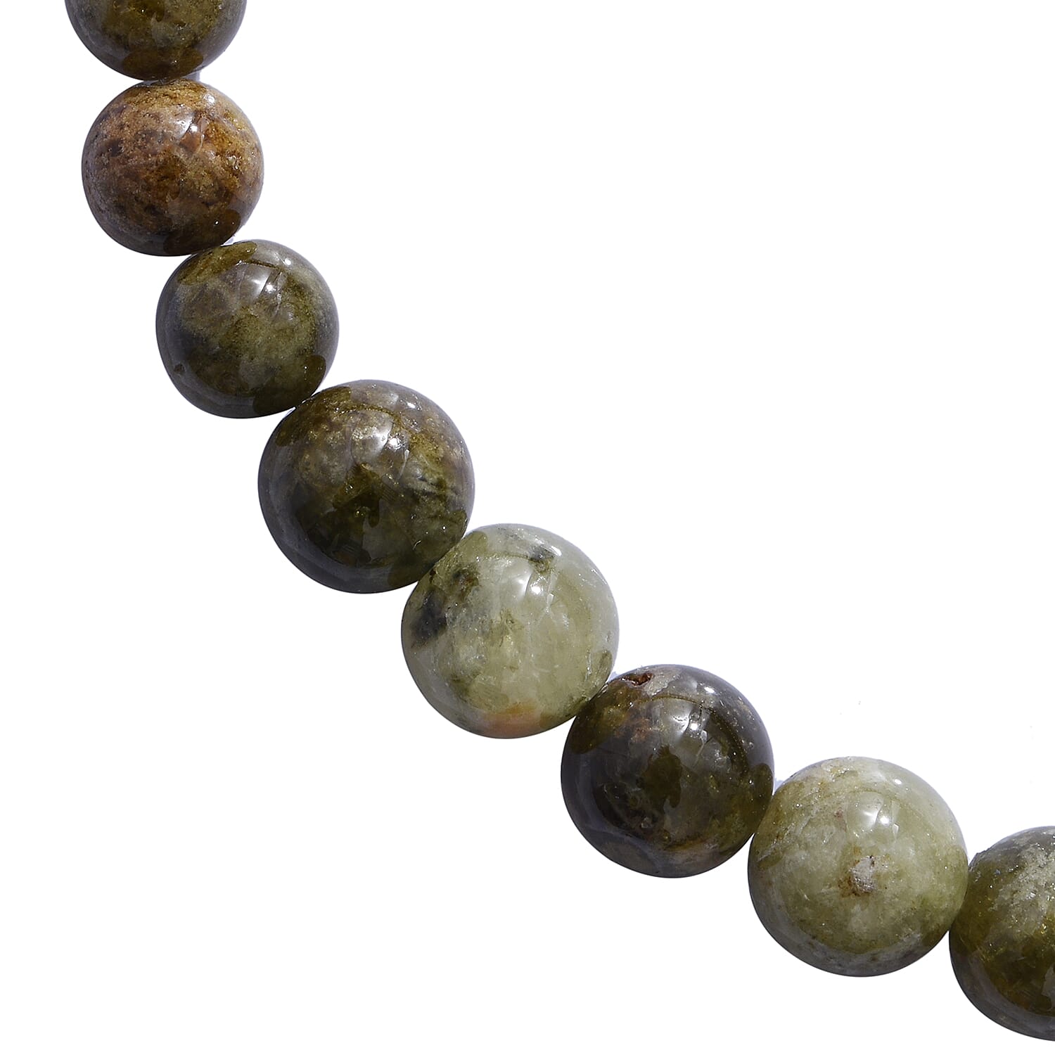 Extremely Rare AAA Mali Garnet (Rnd 10mm) Natural Beads Necklace (Size 18) in Rhodium Overlay Sterling Silver with Magnetic Lock 325.00 Ct.