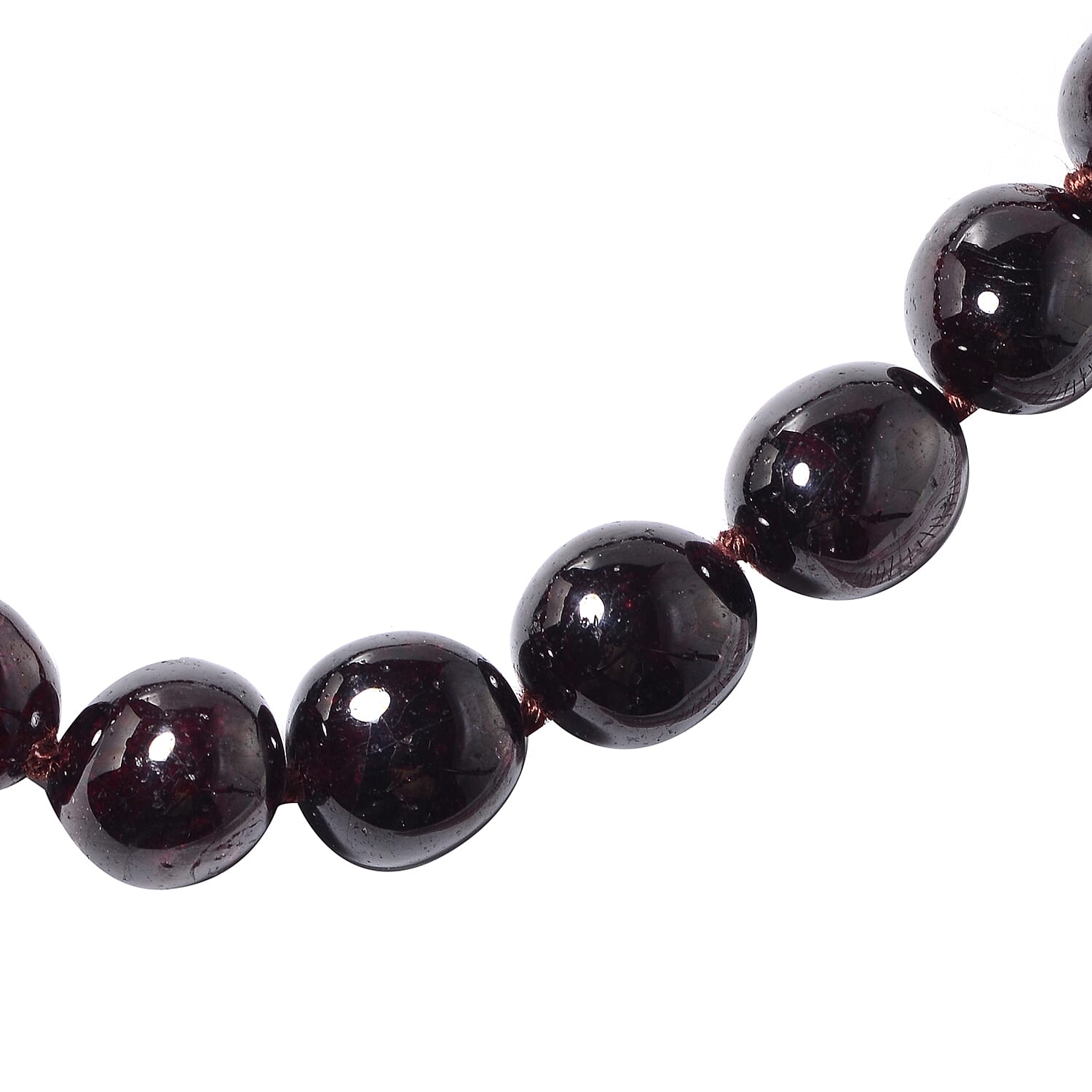 Extremely Rare - Mozambique Garnet Necklace (Size 18 with 2 inch Extender) in Rhodium Overlay Sterling Silver 658.50 Ct.