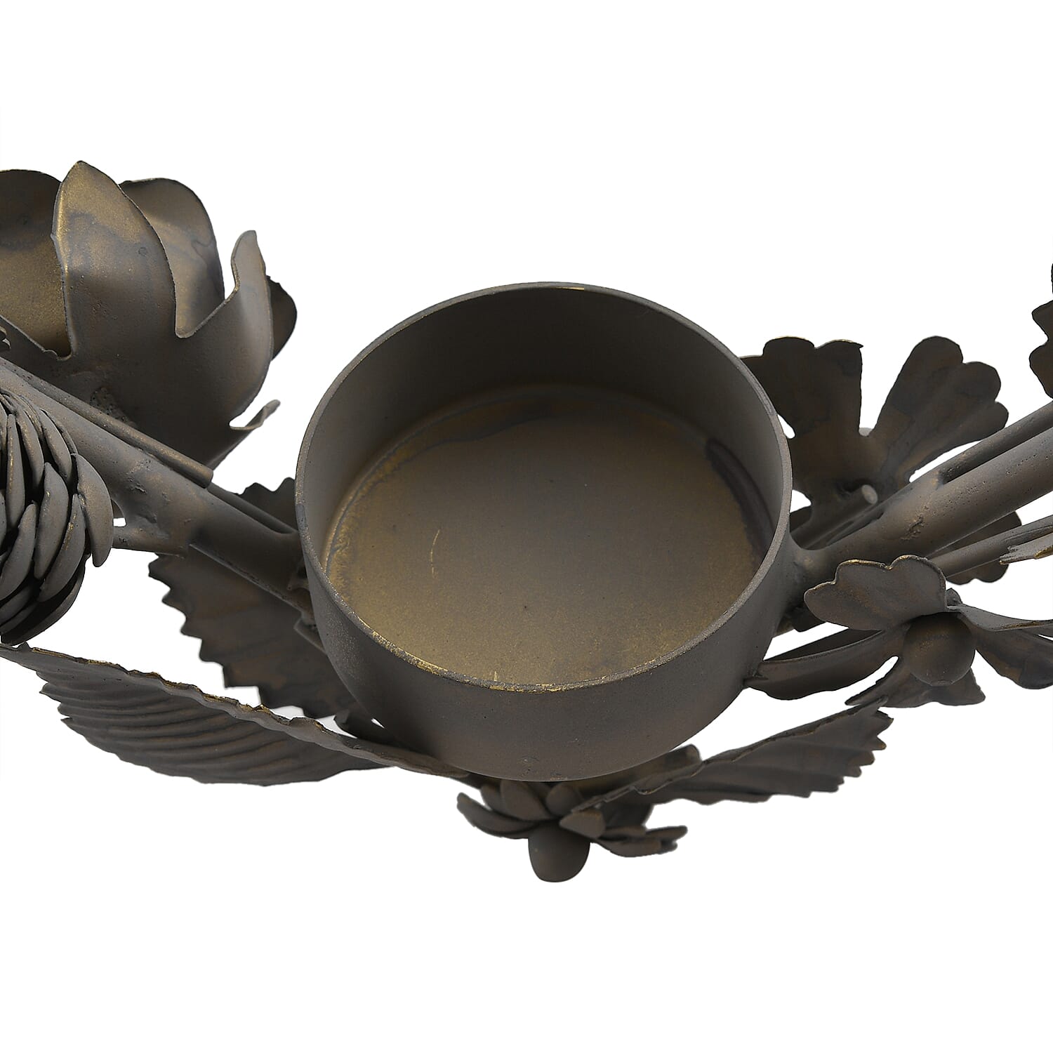 Home Decor - Decorative Handcrafted Heart Shaped Vertical Wall Hanging Antique Candle Holder (Size 27x5x24 Cm)