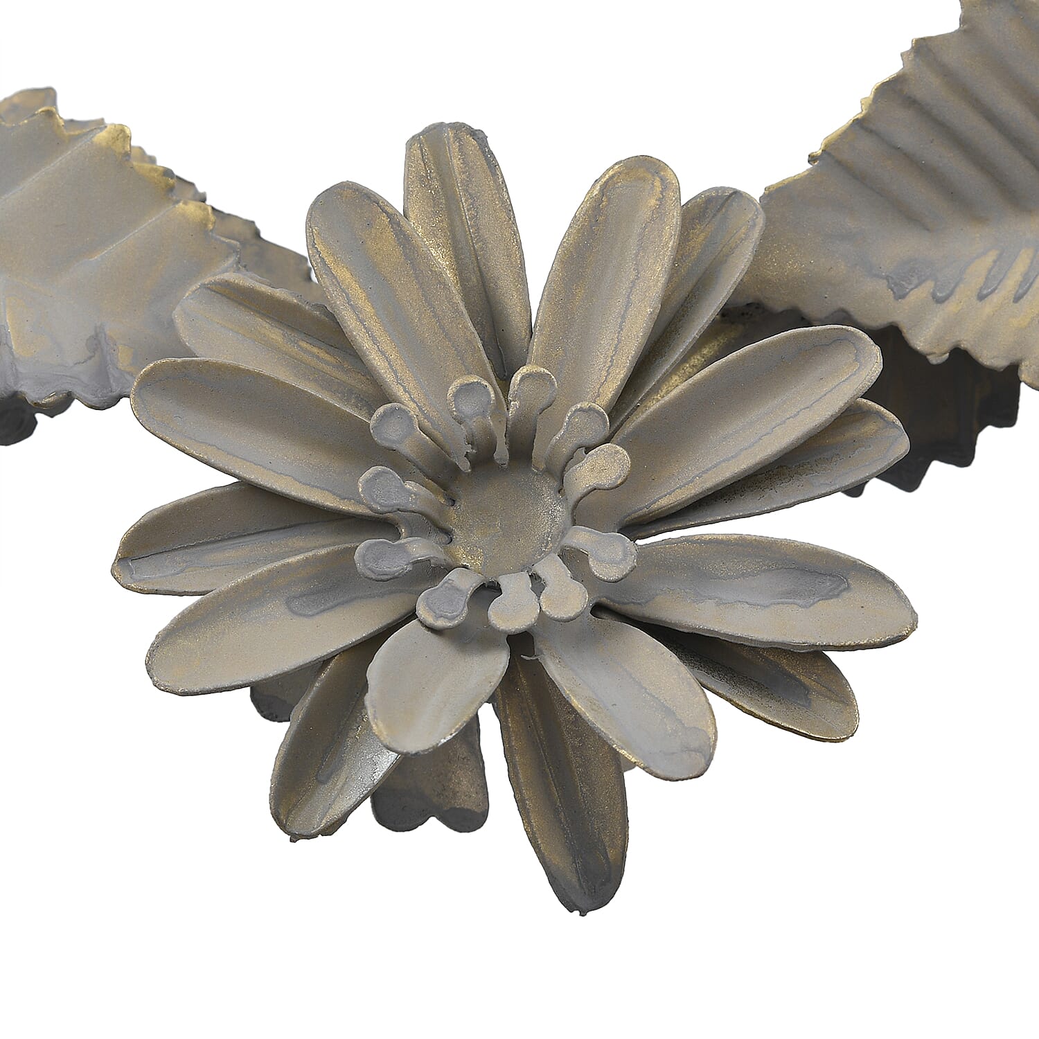 Home Decor - Decorative Handcrafted Heart Shaped Vertical Wall Hanging Antique Candle Holder (Size 27x5x24 Cm)