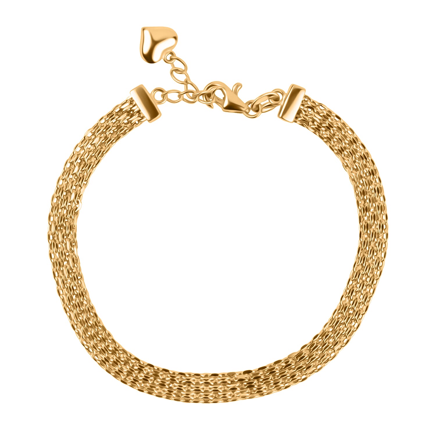 Royal Bali - 9K Yellow Gold Bismark Link Bracelet (Size 7-1 Ext.)