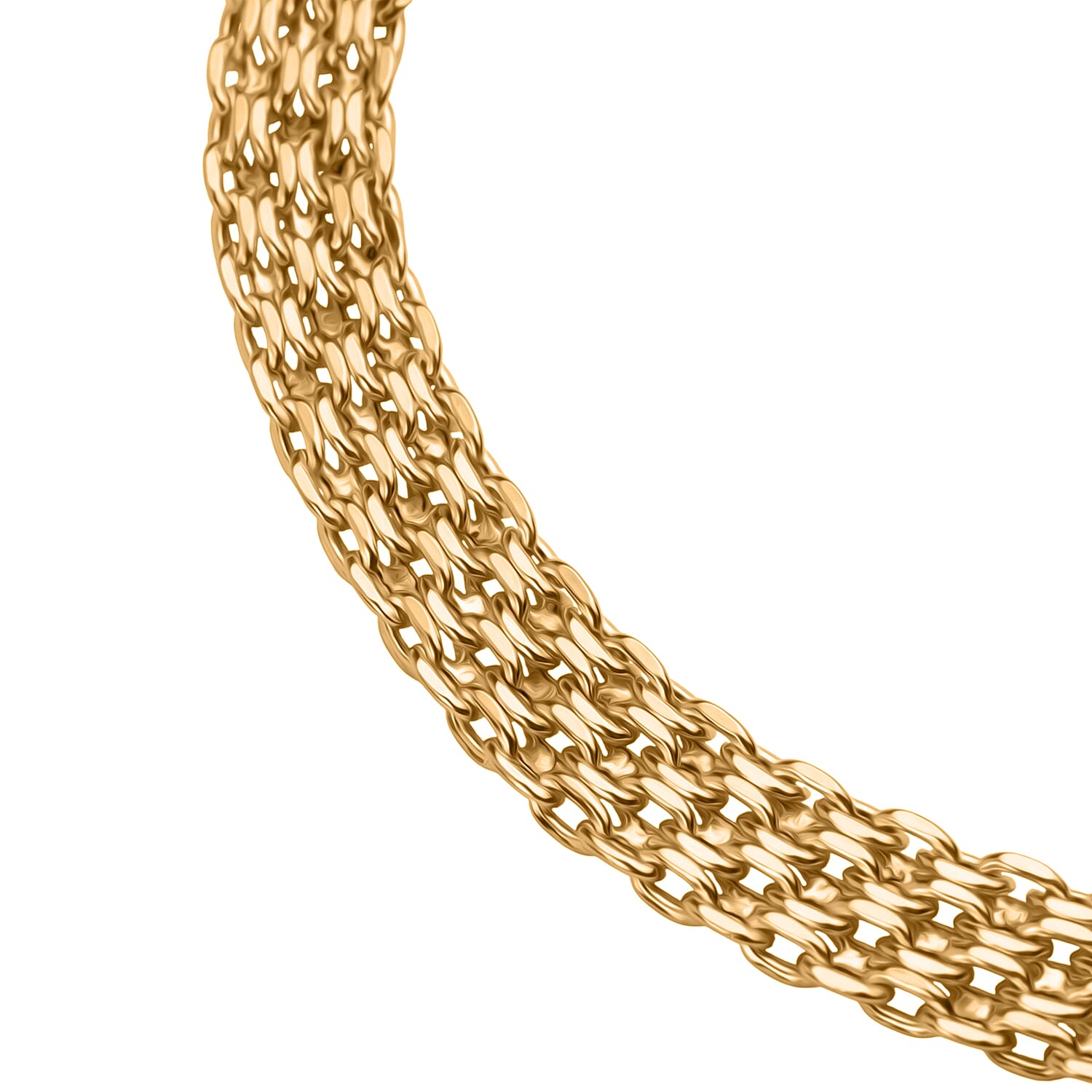 Royal Bali - 9K Yellow Gold Bismark Link Bracelet (Size 7-1 Ext.)