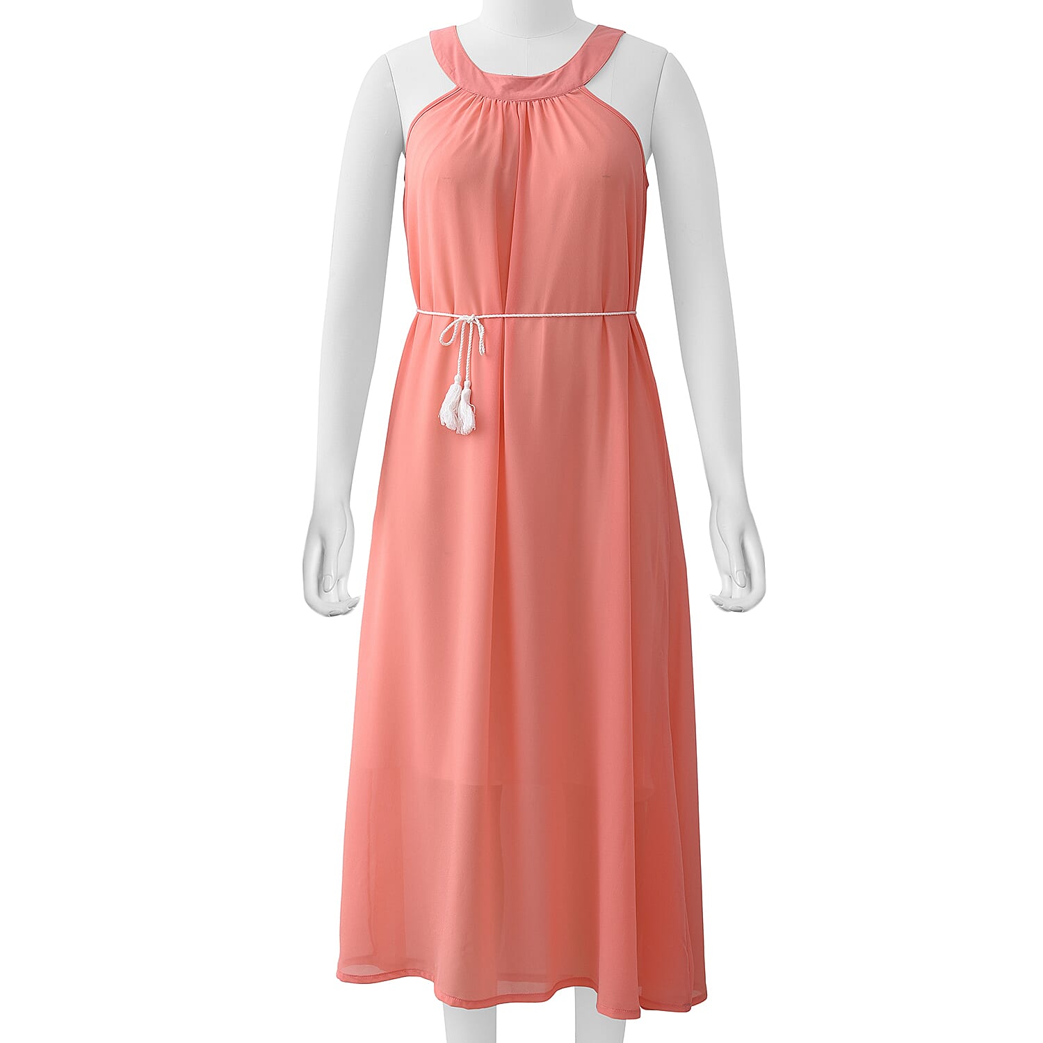 Peach color one piece dress online