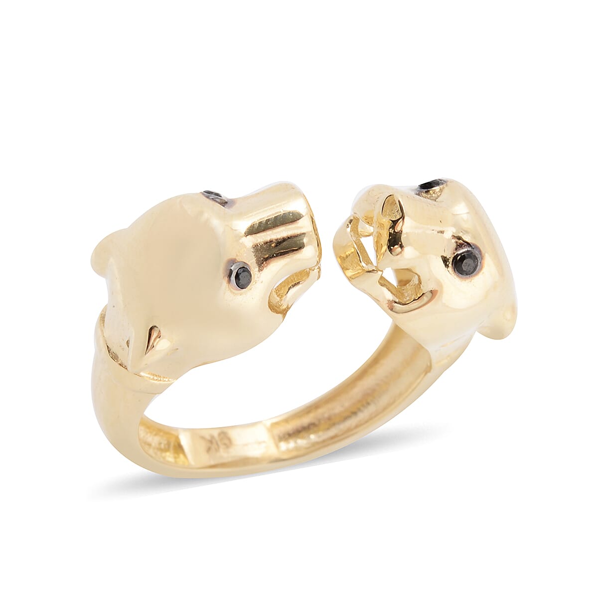 JCK Vegas Collection - 9K Yellow Gold Head Open Ring, Gold wt 3.44 Gms