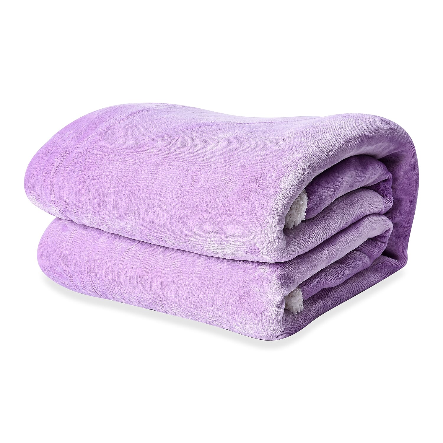 Warm & Soft Double Layer Sherpa Blanket (150x200 cm) OEKO-TEX Certified - Lavender