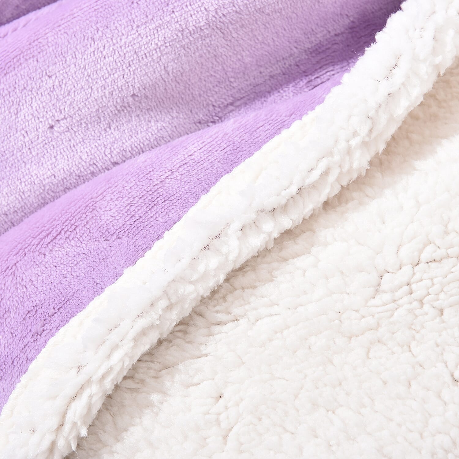 Warm & Soft Double Layer Sherpa Blanket (150x200 cm) OEKO-TEX Certified - Lavender