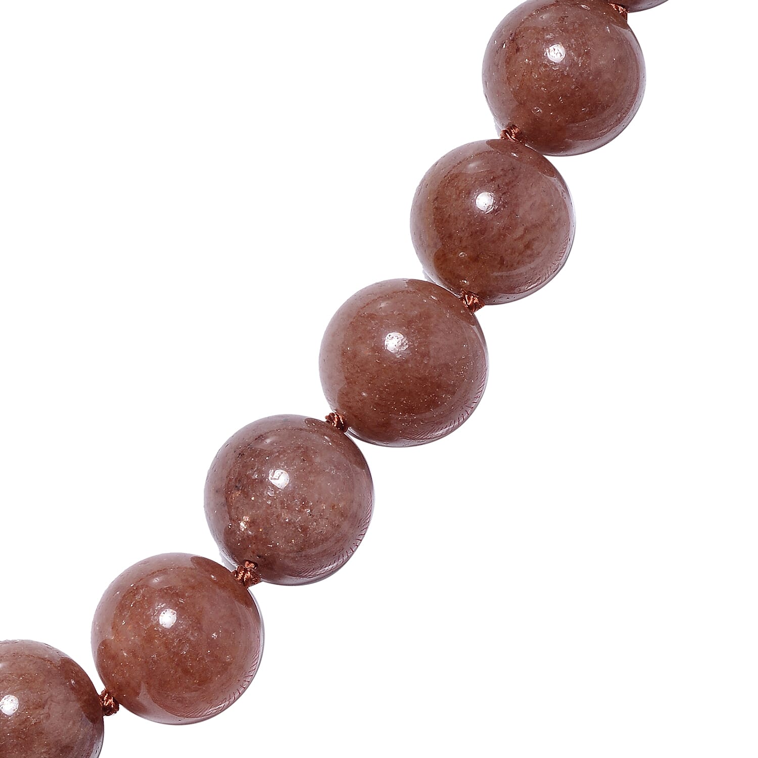 Extremely Rare Size Cherry Tanzurine (Rnd 13-15 mm) Necklace (Size 20) with Magnetic Lock in Rhodium Overlay Sterling Silver 649.00 Ct.