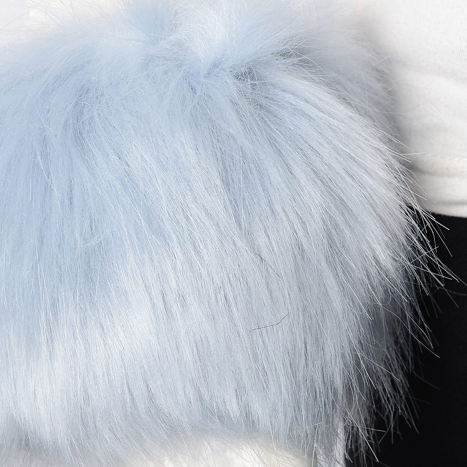 3 Piece Set - Faux Fur Hat, Scarf and Cuff Bracelet - Blue