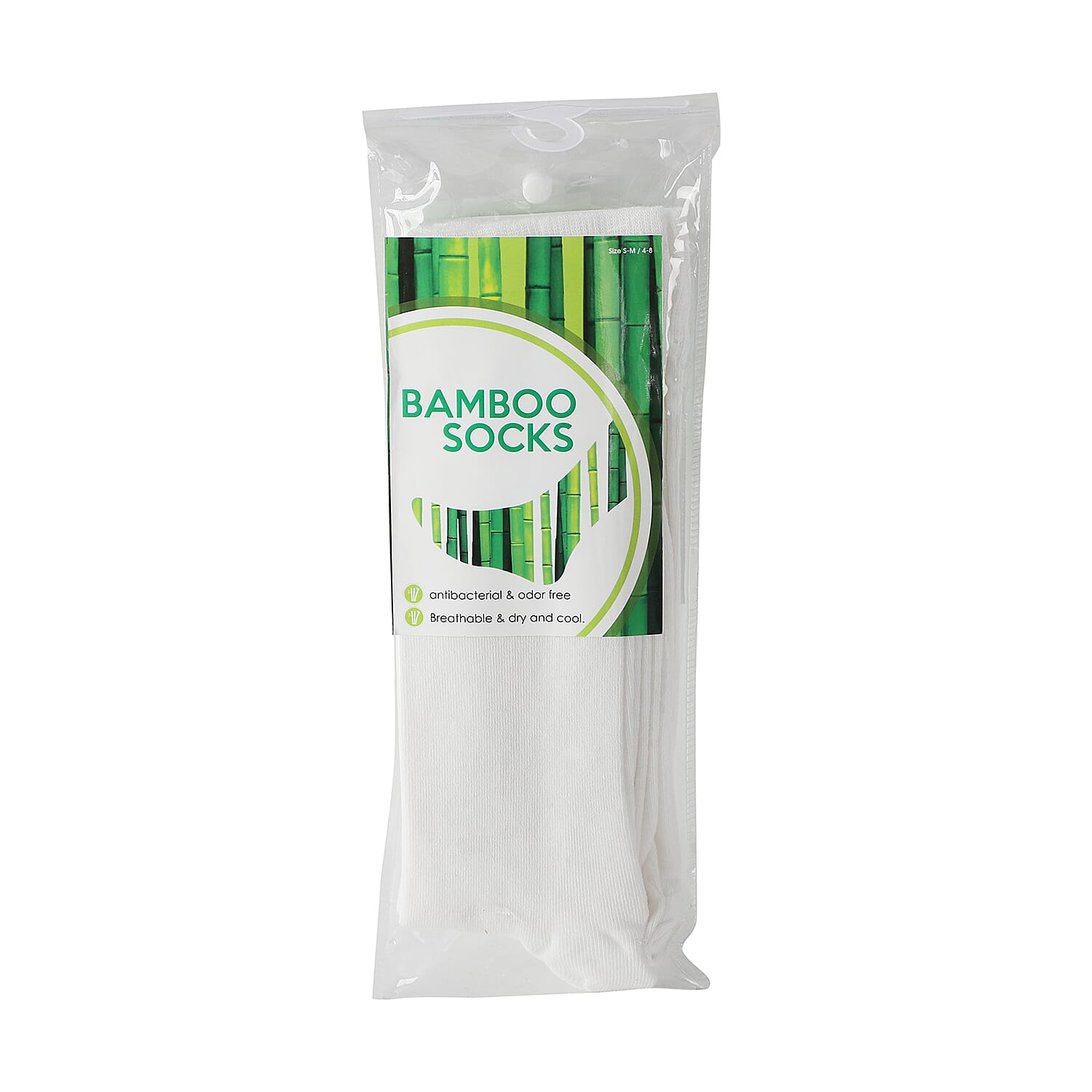 Set of 2 - 100% Bamboo Socks (Size 4-8 UK) - White