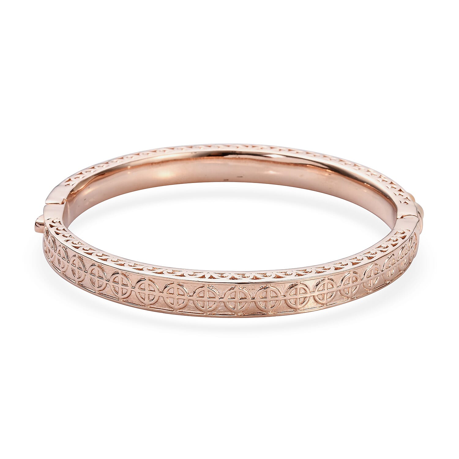 Freshwater Pink Pearl Bangle (Size 7.5) in Rose Gold Tone