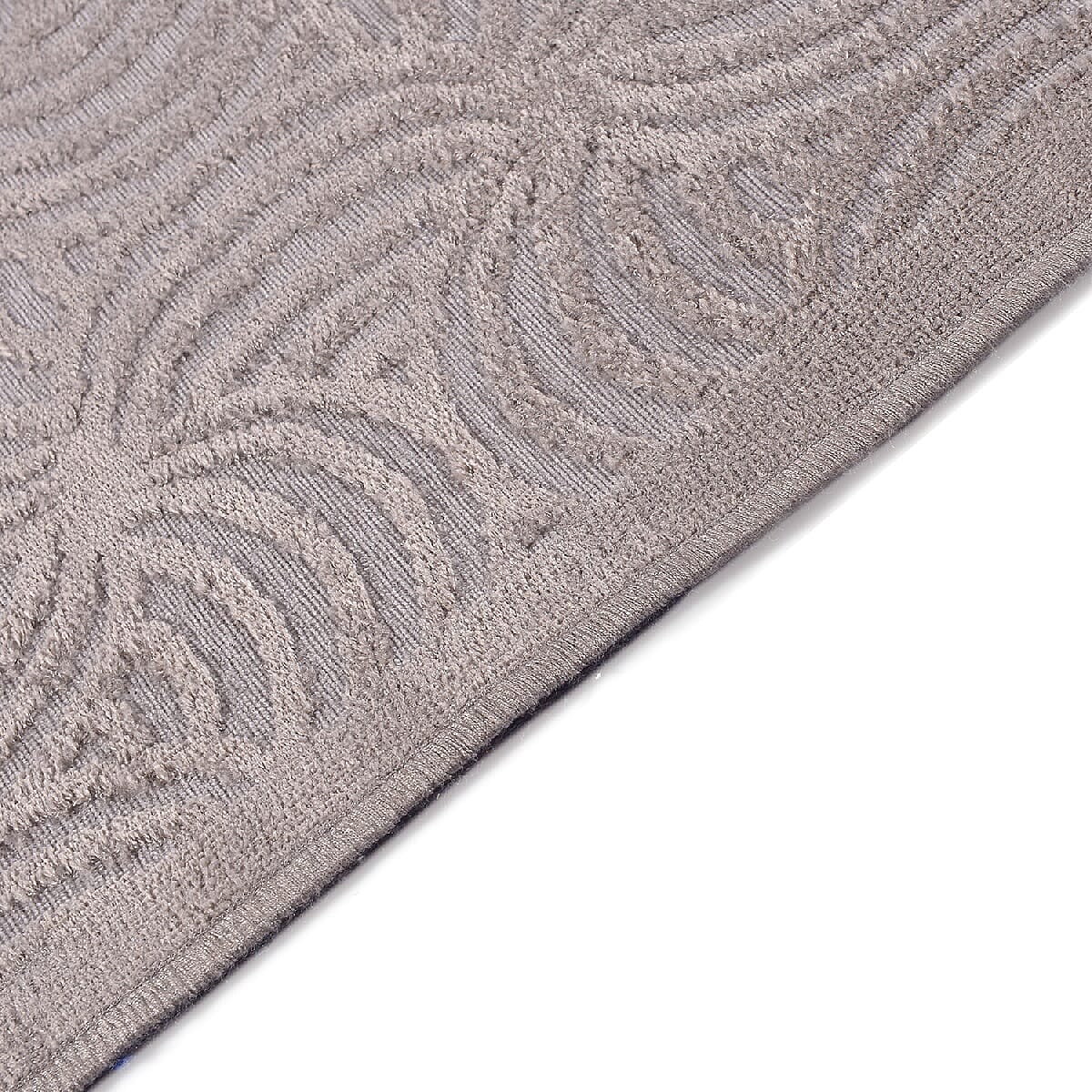 Vivaz Collection - Abstract Circular Geometric Pattern Jacquard Carpet (Size 75x150 Cm) - Grey