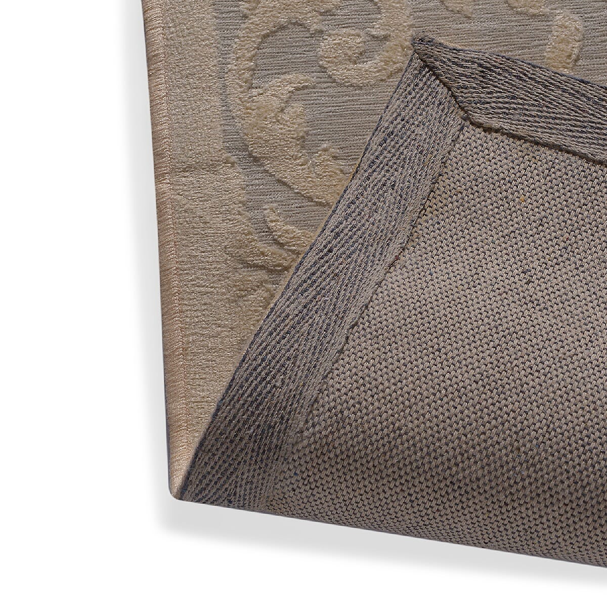 Vivaz Collection - Jaal- Damask Pattern Jacquard Carpet (Size 75x150 Cm) - Ivory