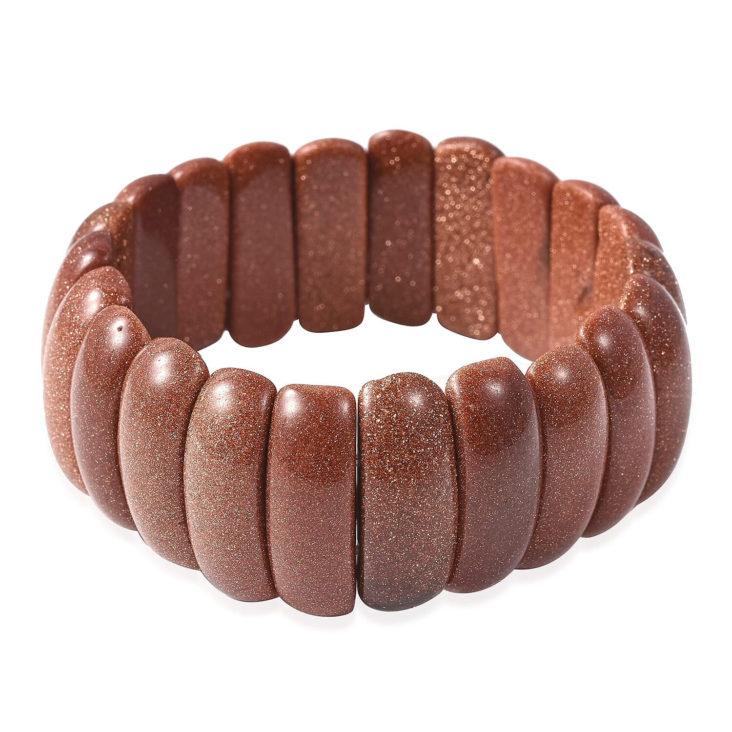 Gold Sandstone (Cush) Stretchable Bracelet (Size 7) 305.00 Ct.