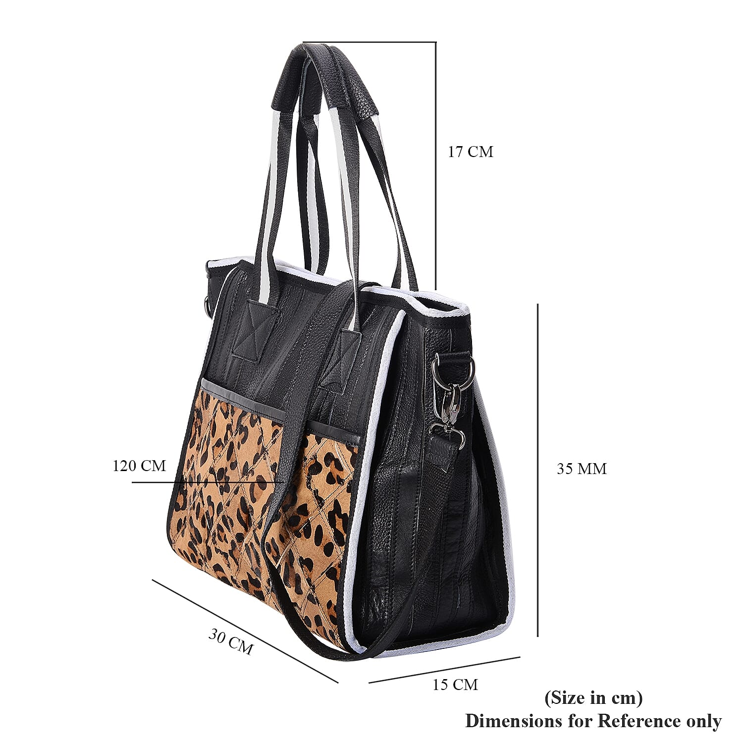 Apple Red Pattern Print Leather Tote Bag