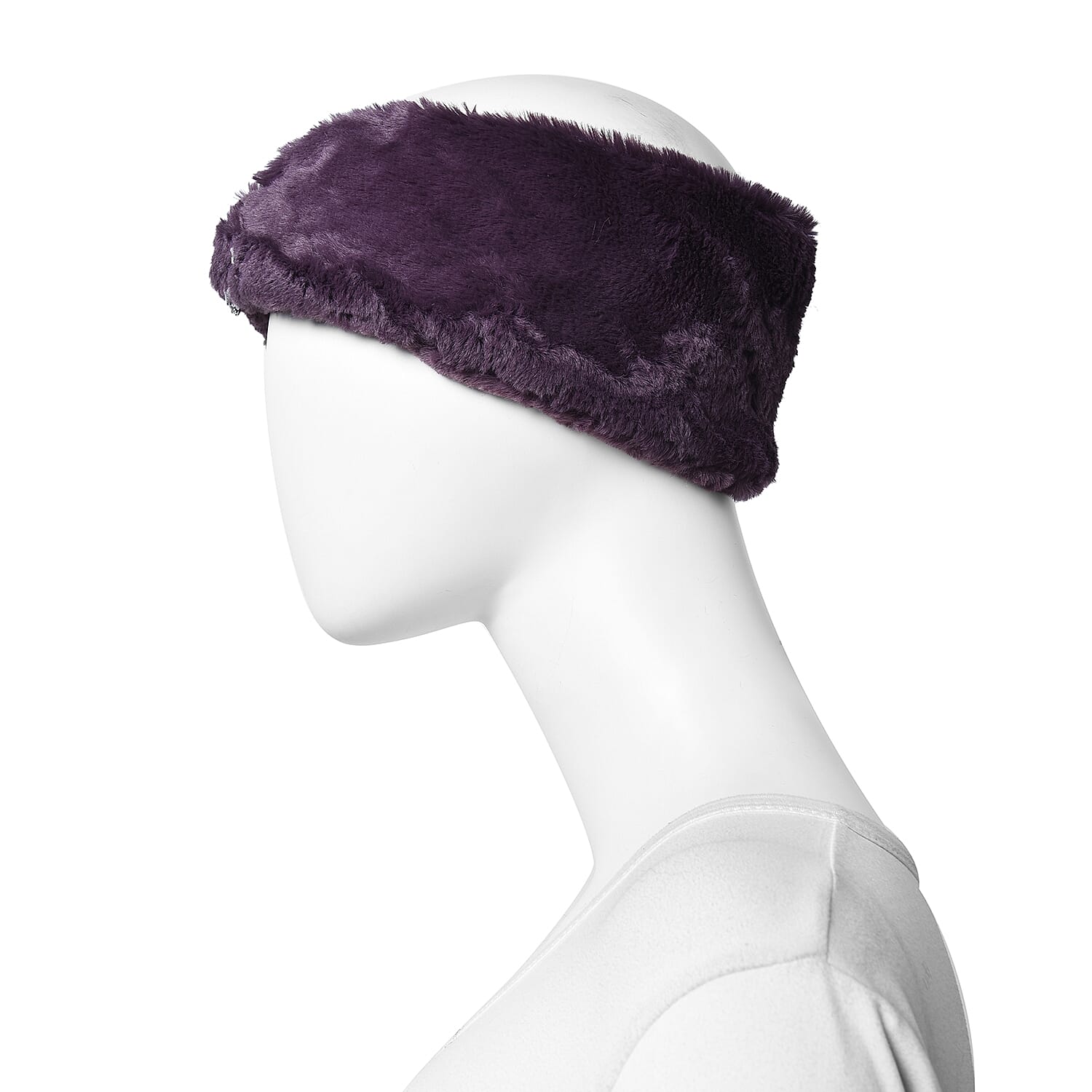 Bowknot Design Faux Fur Headband (Size 10x55 Cm) - Purple