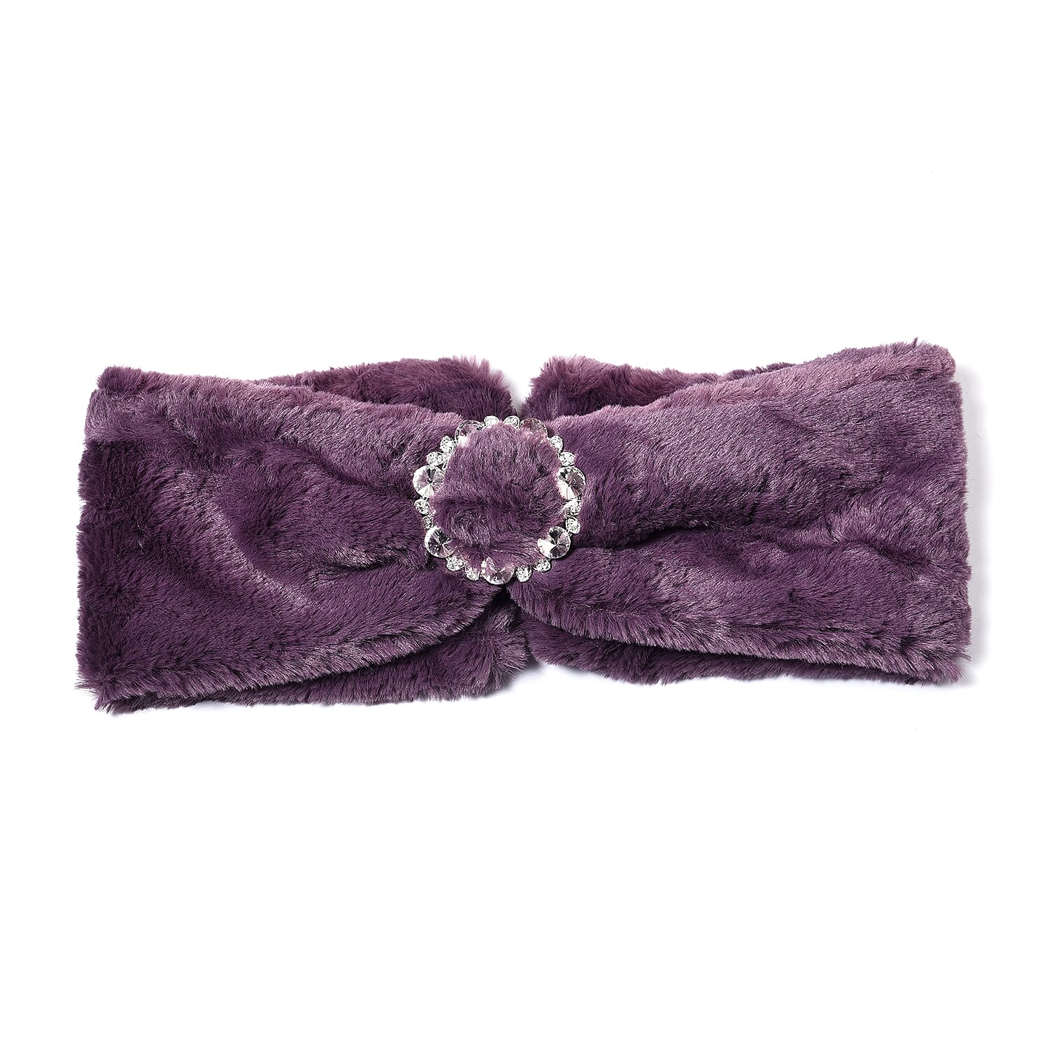Bowknot Design Faux Fur Headband (Size 10x55 Cm) - Purple