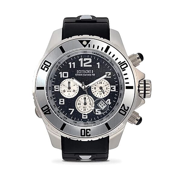 KYBOE Chrono Silver Night 48MM Watch Power Collection 3427999 TJC