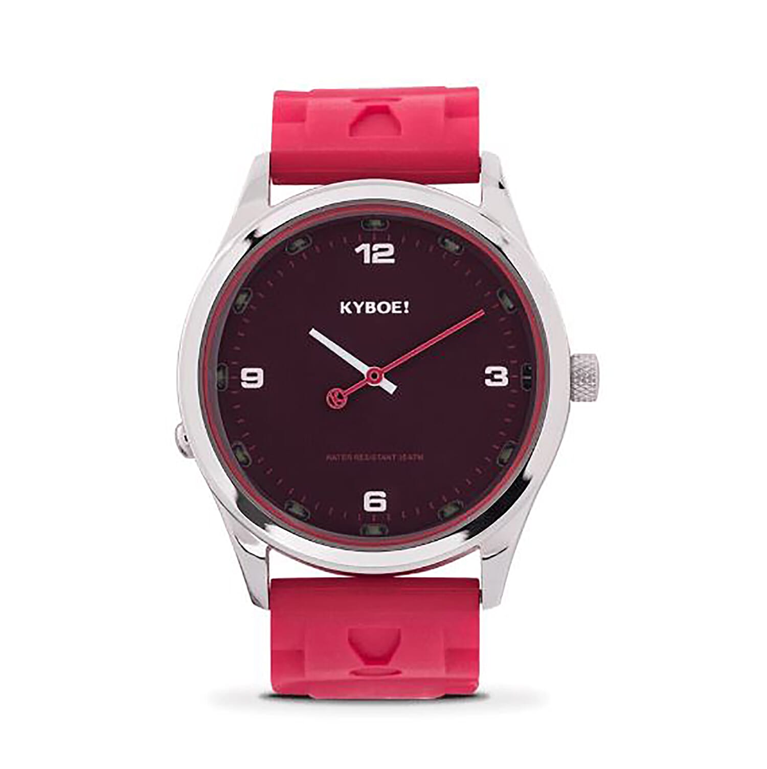 KYBOE Evolve Collection Rose Red Slimline 41MM LED Watch- 100M Water Resistance