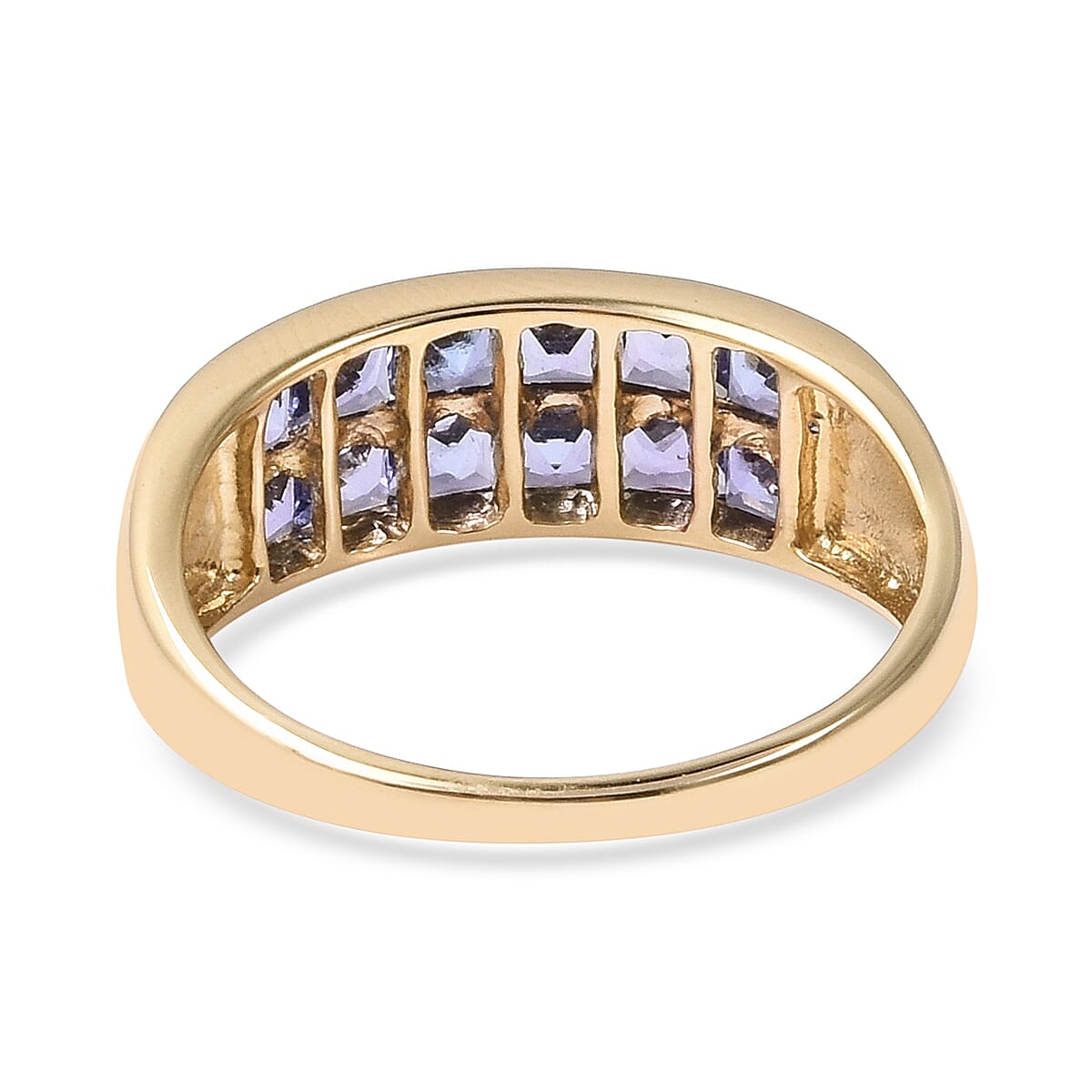 Close Out 14K Yellow Gold Tanzanite (Sqr) Band Ring 2.00 Ct.