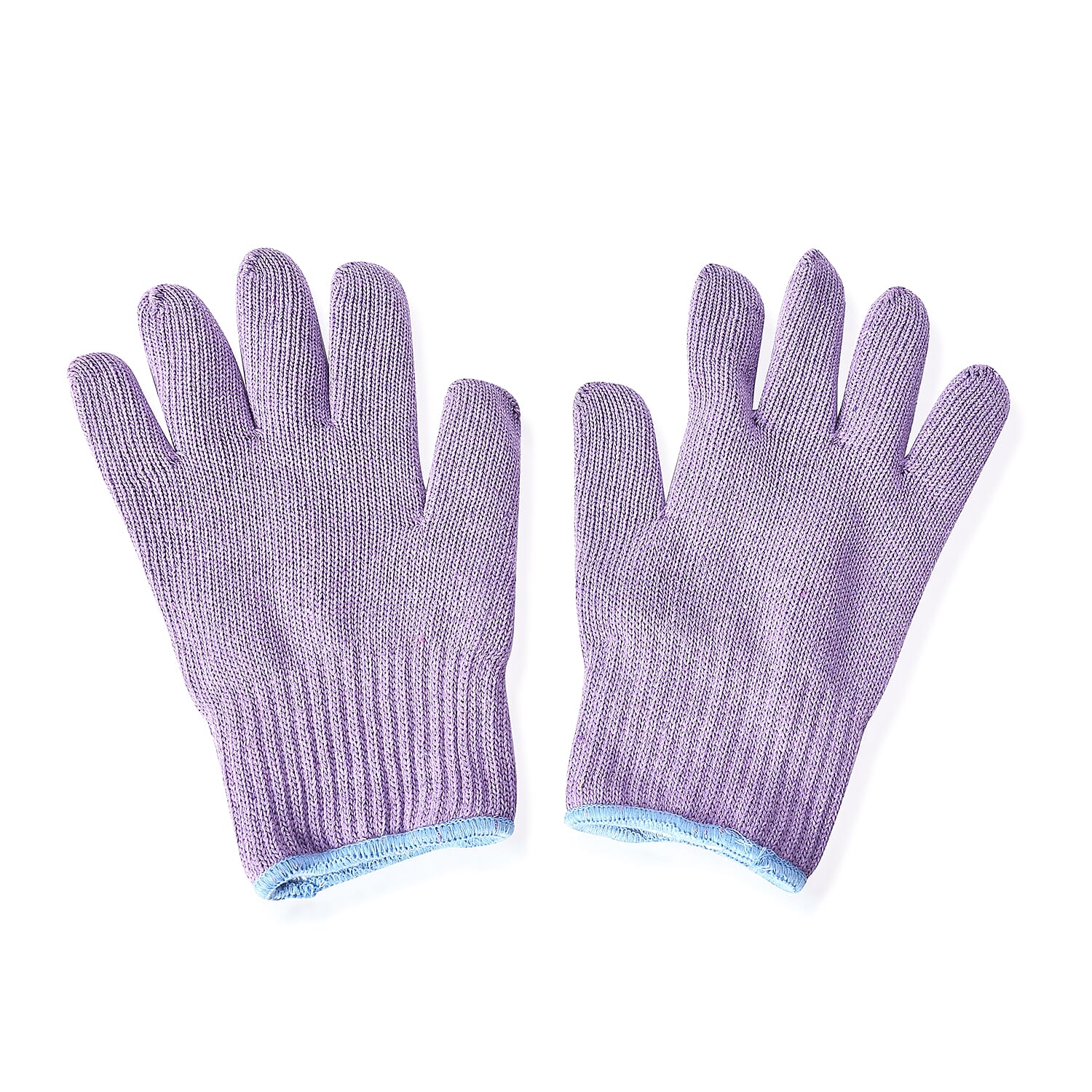 2 Piece Set - Pair of Tuff Gloves (Size 28x15x3.8 Cm) and Silicone Basting Brush (Size 18.5x4 Cm) - Light Purple and White