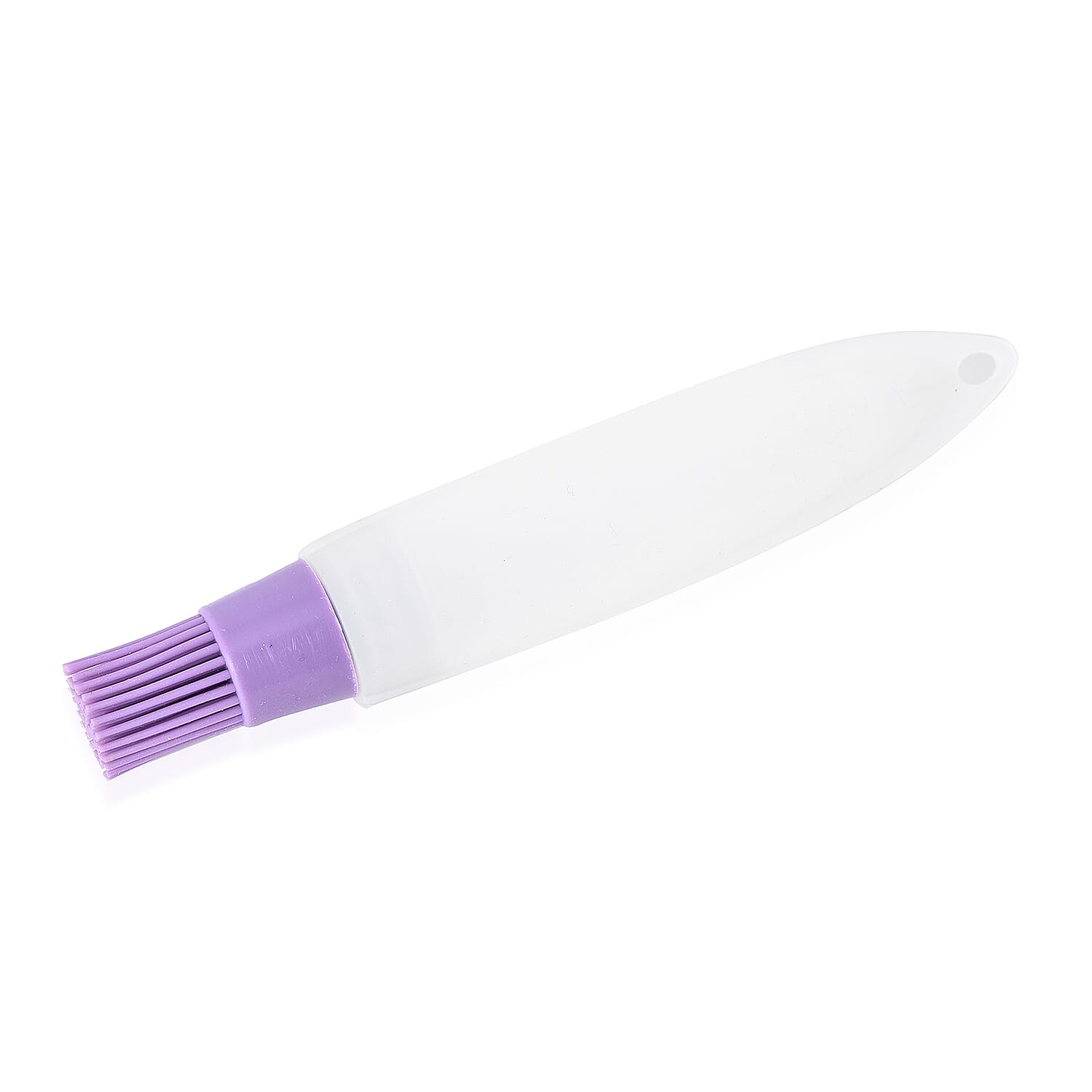 2 Piece Set - Pair of Tuff Gloves (Size 28x15x3.8 Cm) and Silicone Basting Brush (Size 18.5x4 Cm) - Light Purple and White