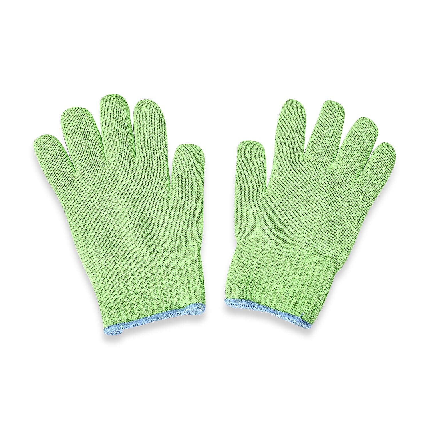 2 Piece Set - Pair of Tuff Gloves (Size 28x15x3.8 Cm) and Silicone Basting Brush (Size 18.5x4 Cm) - Light Green and White