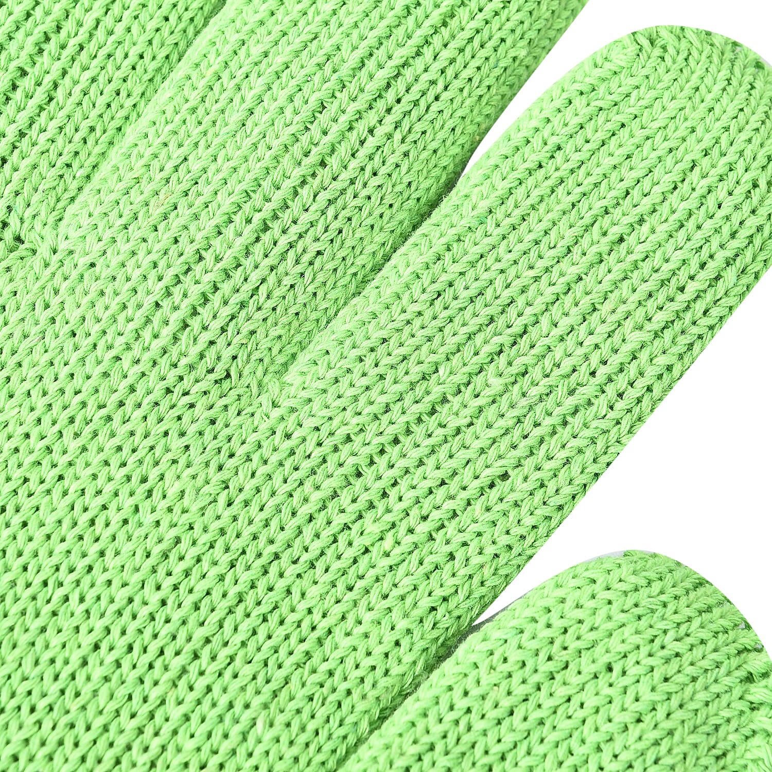 2 Piece Set - Pair of Tuff Gloves (Size 28x15x3.8 Cm) and Silicone Basting Brush (Size 18.5x4 Cm) - Light Green and White