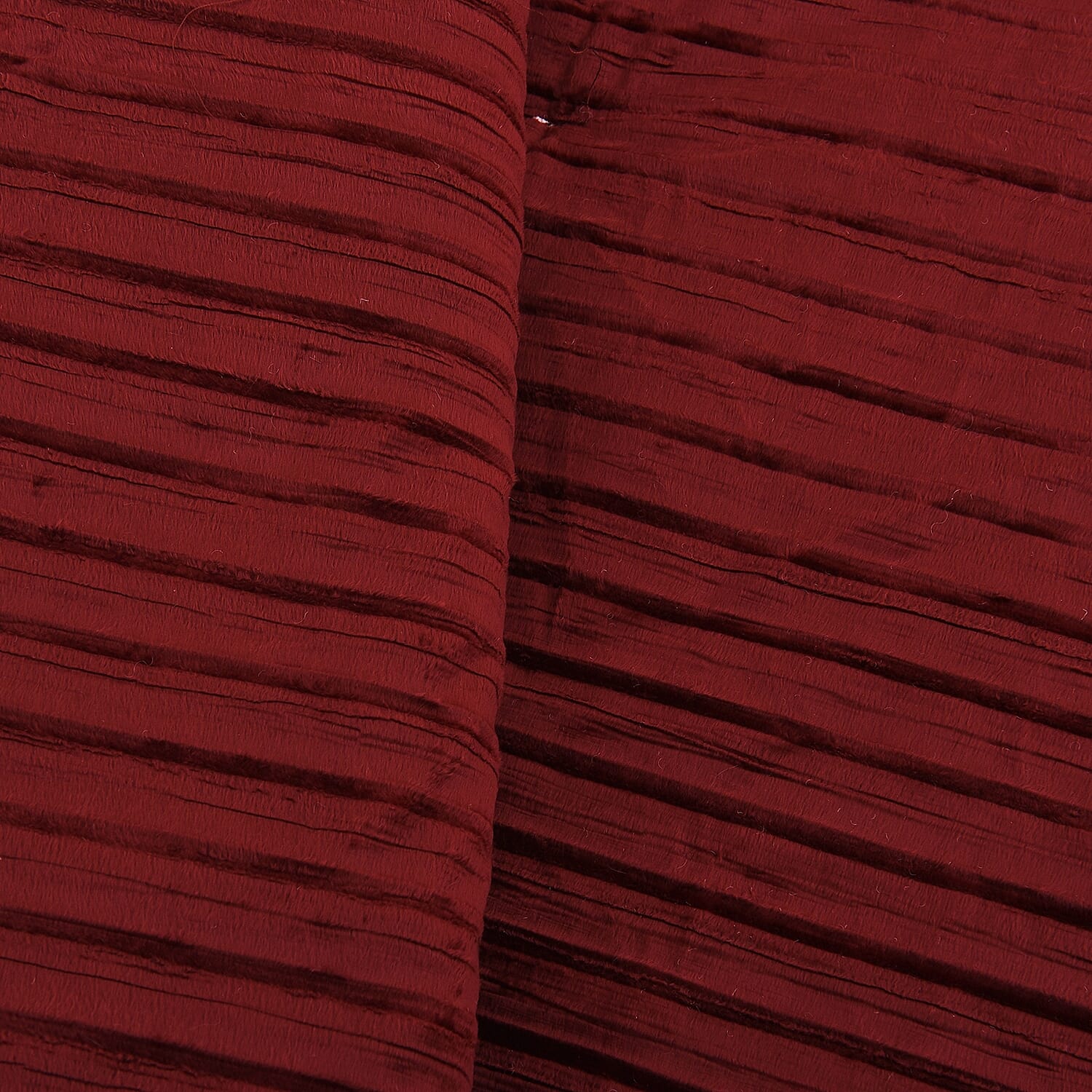 Luxury Edition Super Soft and Plush Pleated Faux Mink Sherpa Comforter Set and 2 Pillow Cases - Duvet (220x225) - Wine Red