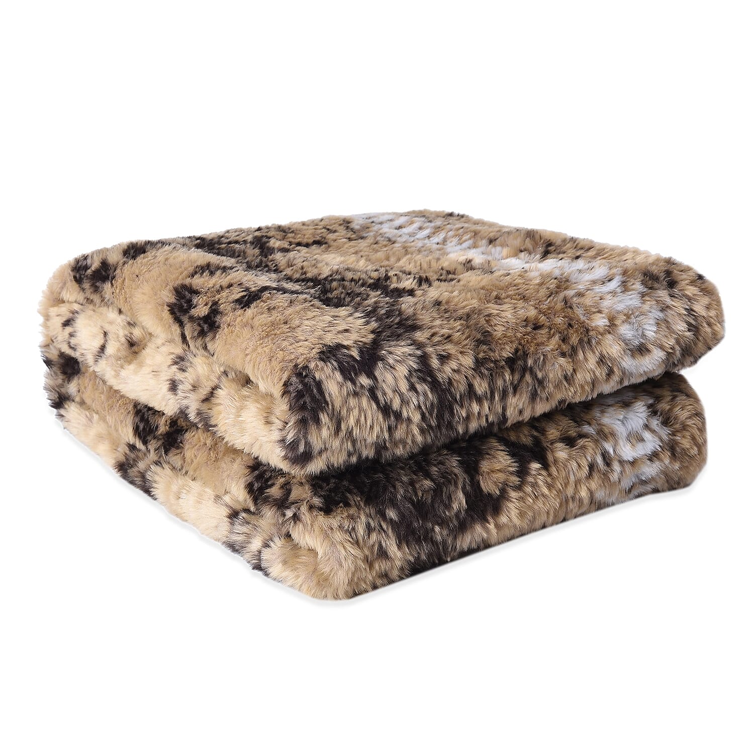 Super Soft Faux Fur Mink Snake Skin Pattern Blanket (Size 200x150 Cm)