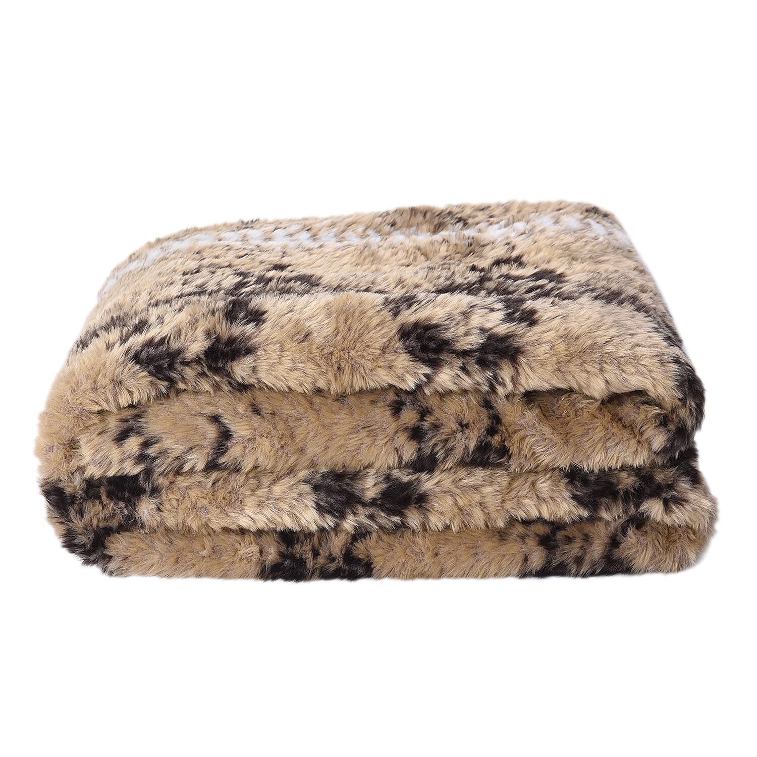 Super Soft Faux Fur Mink Snake Skin Pattern Blanket (Size 200x150 Cm)