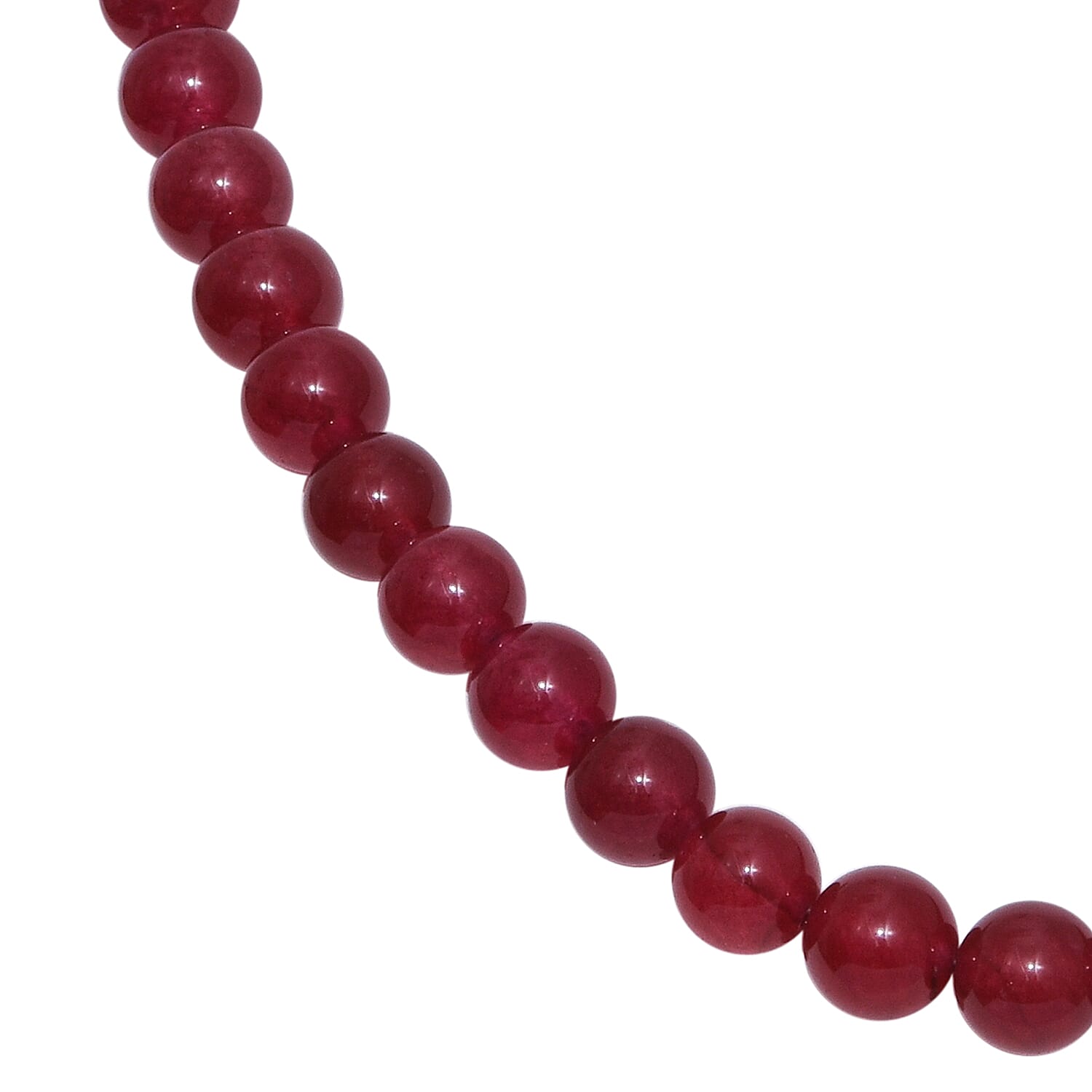 One Time Mega Deal- Rosso Onyx (Rnd 10mm) Necklace (Size 20) with Magnetic Lock in Rhodium Overlay Sterling Silver 360.00 Ct.