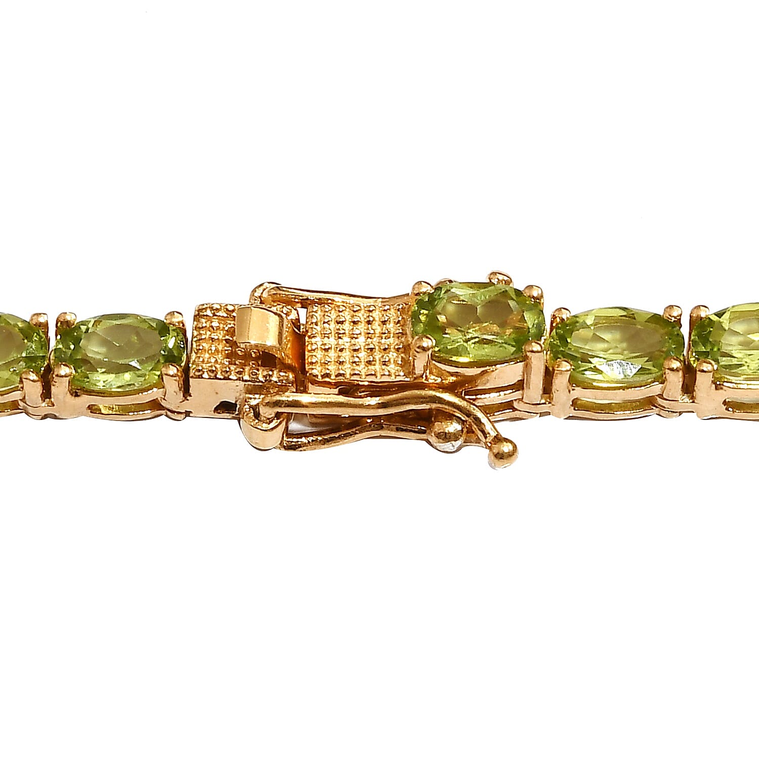 Hebei Peridot (Ovl) Necklace (Size 18) in 14K Gold Overlay Sterling Silver 35.50 Ct, Silver wt 20.70 Gms