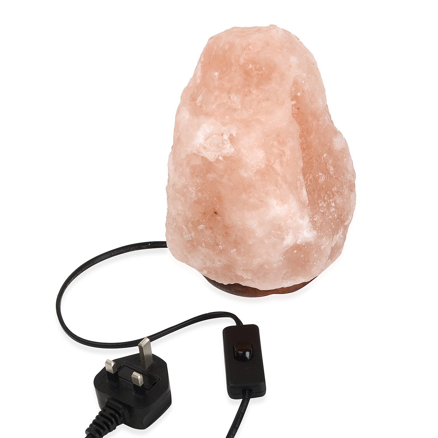 Himalayan Salt Lamp Natural Shape Pink Colour (Size 20x8.5 Cm) (Including E14/220V/15W Bulb)