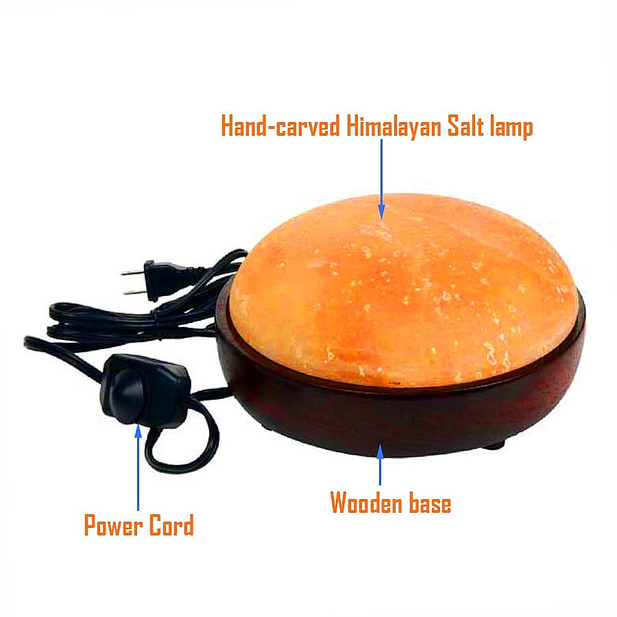 Himalayan Salt Foot Detox Lamp Half Dome Shape (Size 10x25 Cm) (Including E14/220V/15W Bulb)