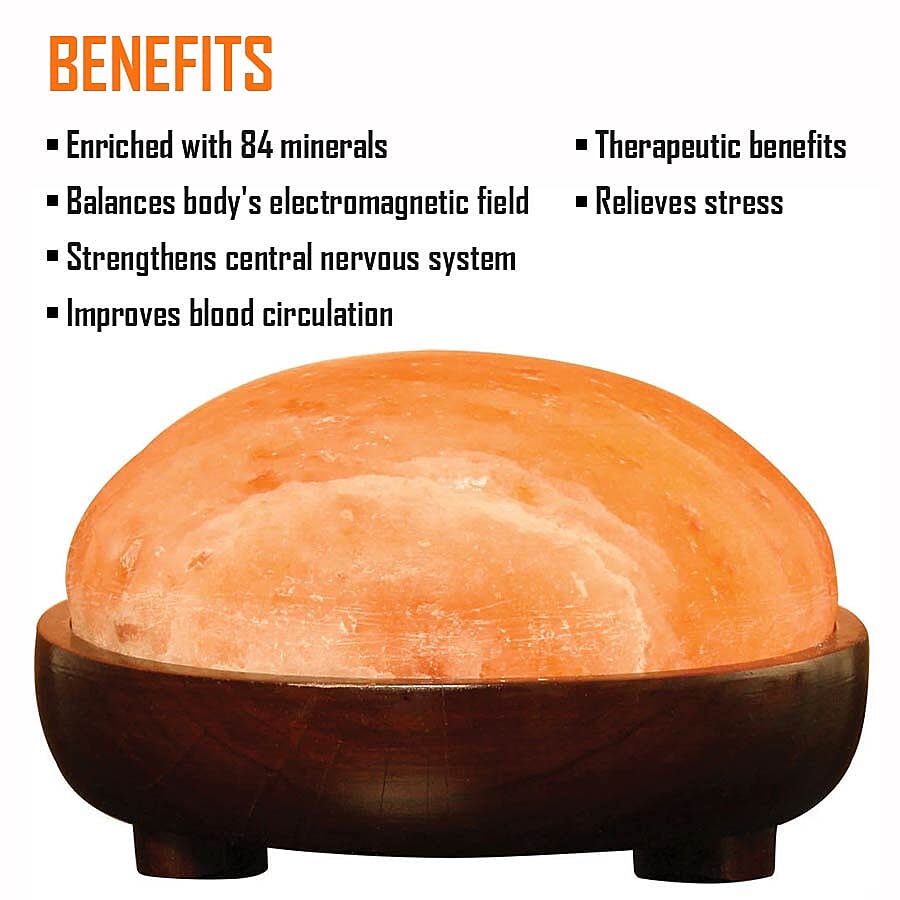 Himalayan Salt Foot Detox Lamp Half Dome Shape (Size 10x25 Cm) (Including E14/220V/15W Bulb)