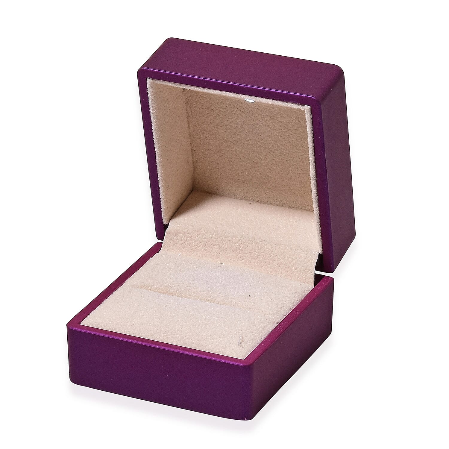 Stocking Filler Gift Idea - Solid Purple Colour Ring Box with LED Light (Size 6.3x6x5 Cm)