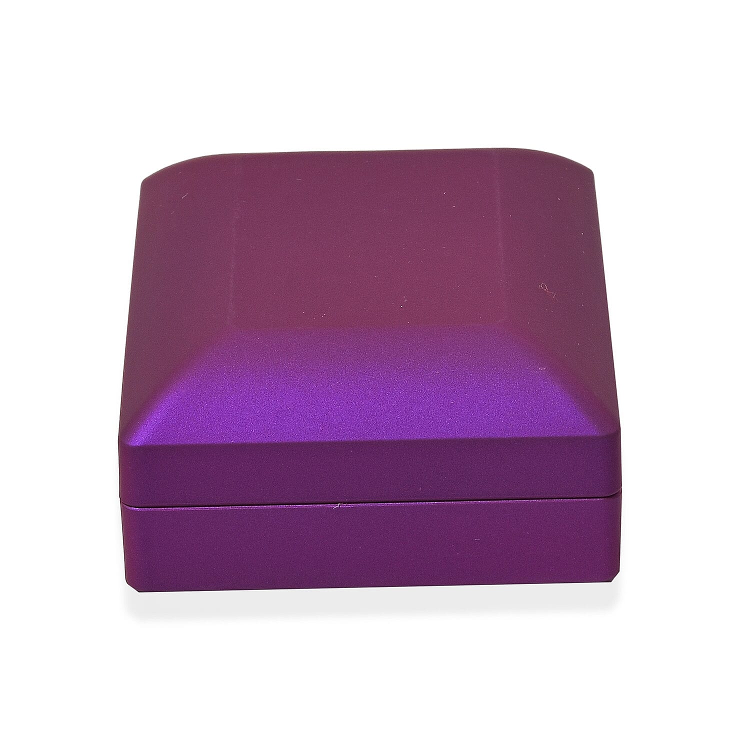 Solid Purple Colour Necklace/Earring Box with LED Light (Size 9x3.5x7cm)